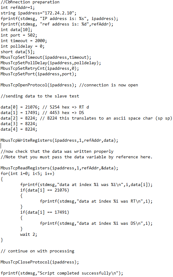 Figure 1: Script file of the example